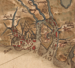 São Luís do Maranhão em mapa de 1629 por Albernaz I
